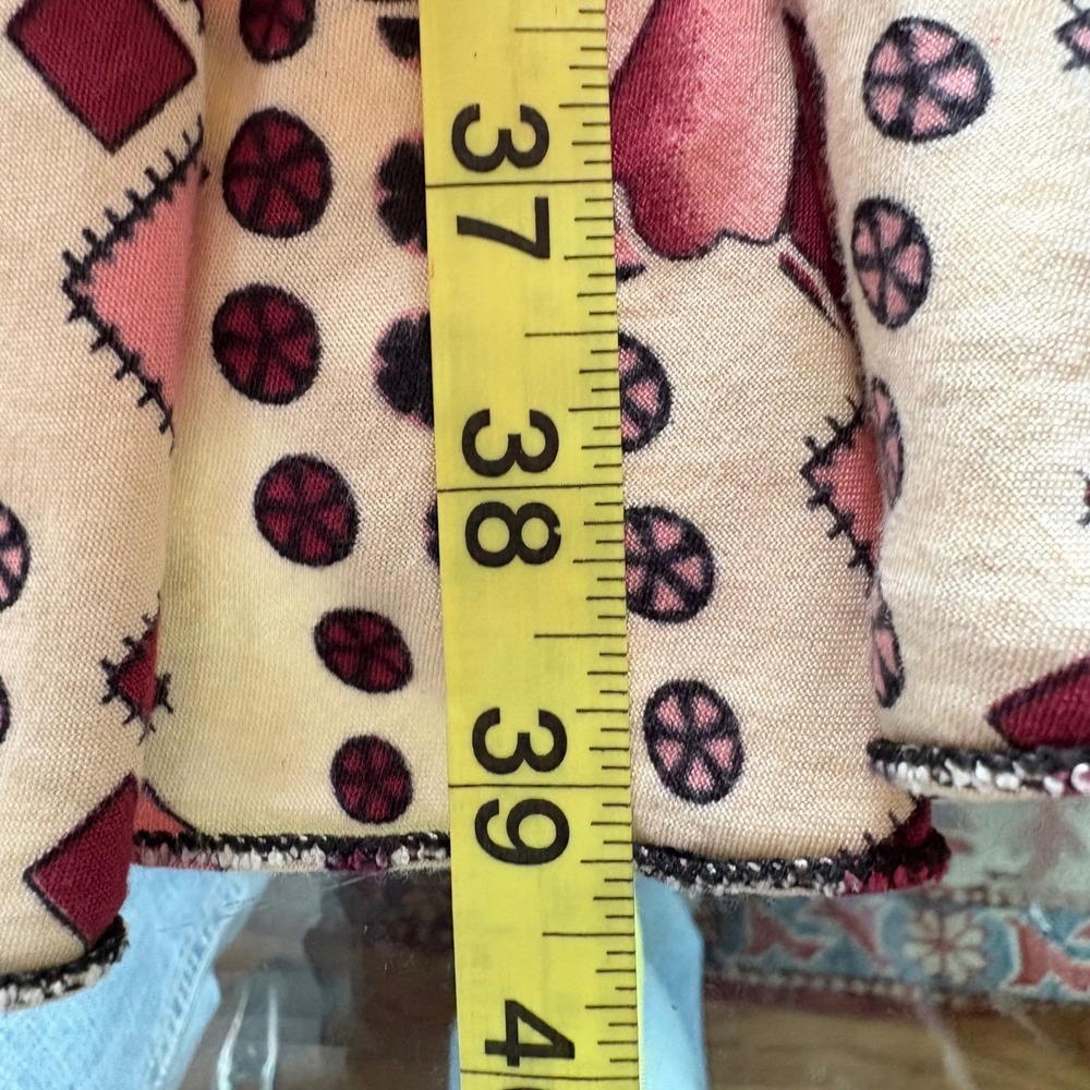 Printed Maxi Dress in Burgundy and Cream - Picture 12 of 12